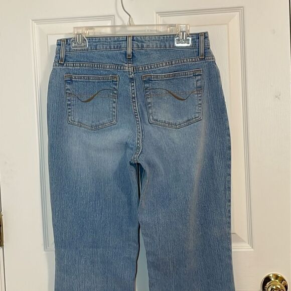 St John’s Bay Stretch Flare Blue Jeans, 6 - Picture 5 of 6